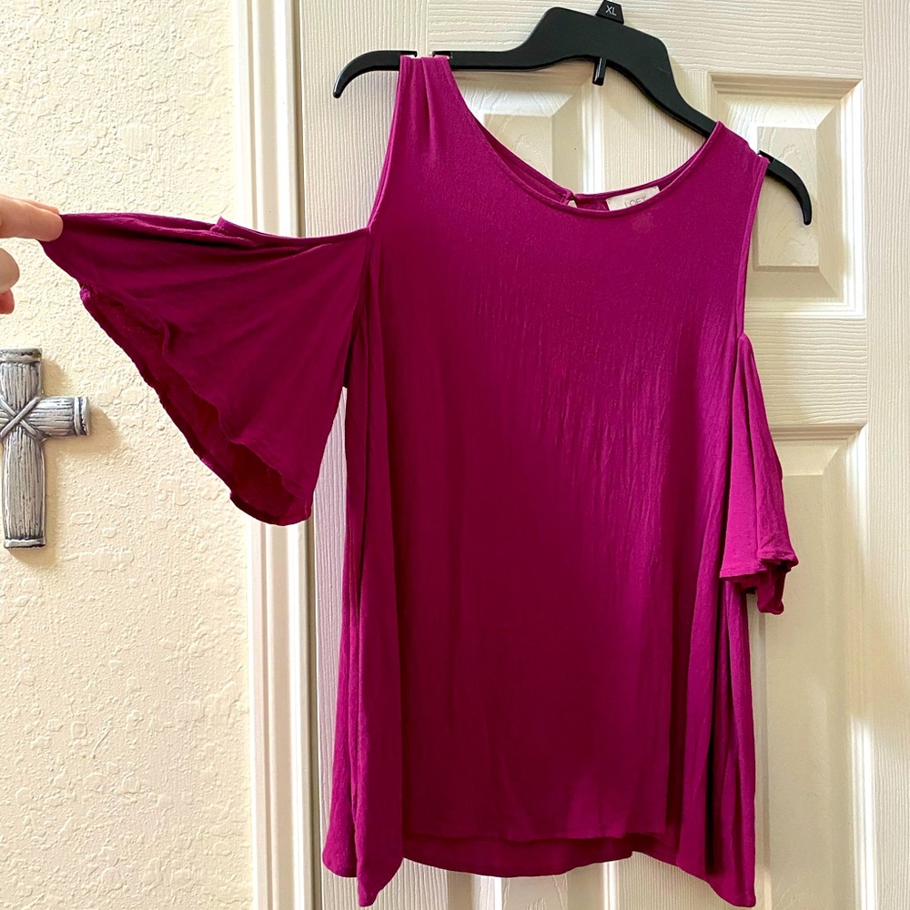 Loft cold shoulder top, large